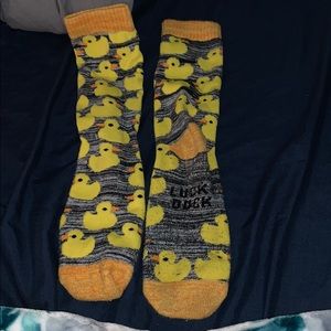 Yellow duck socks